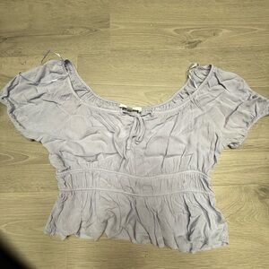 T.J.Maxx Lavender Peasant Crop Top